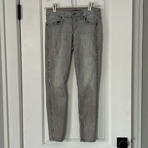 Anthropology Level 99, B+W Striped, Low Rise Skinny Jeans